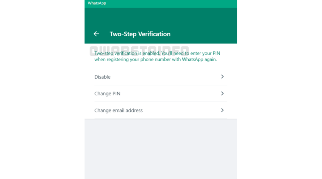 Captura de Tela WABetaInfo sobre a verificação em duas etapas no Whatsapp Web