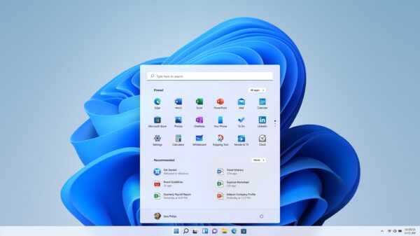 Windows 11 tela inicial