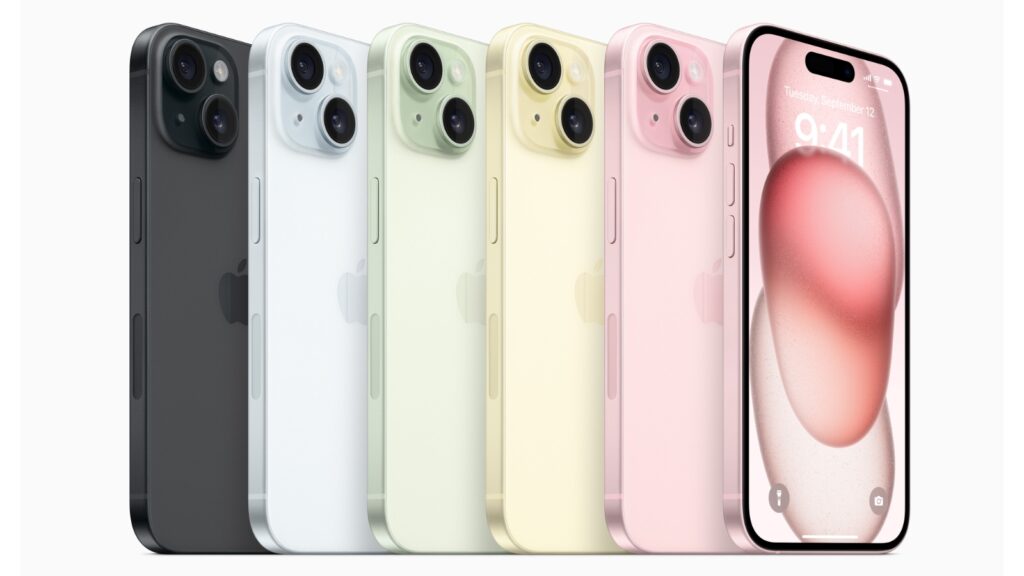 Cores do iPhone 15